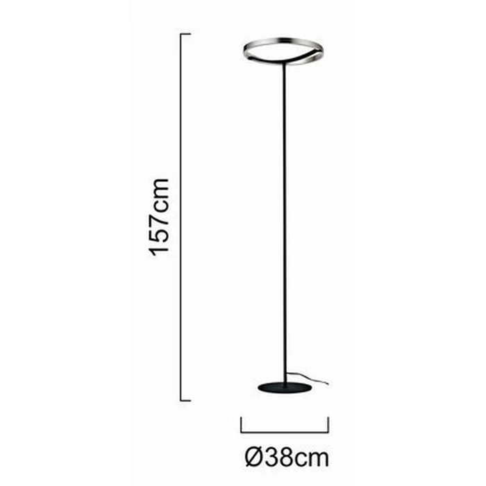 POWERTECH LED φωτιστικό δαπέδου HLL-0204 42W 4000K ασημί μαύρο