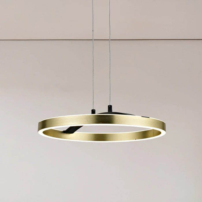 POWERTECH LED φωτιστικό οροφής HLL-0201 29W 4000K Φ38x120cm χρυσό μαύρο