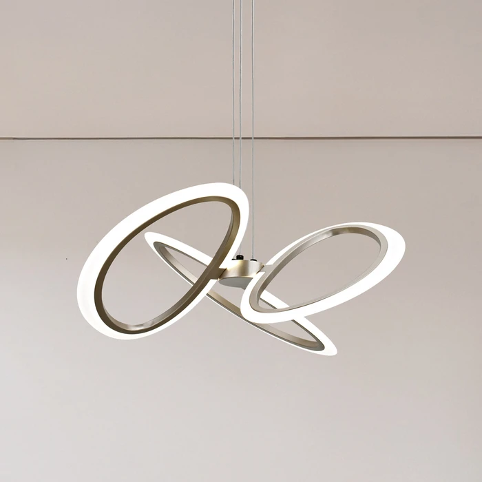 POWERTECH LED φωτιστικό οροφής HLL-0205 40W 4000K οπάλ χρυσό μαύρο