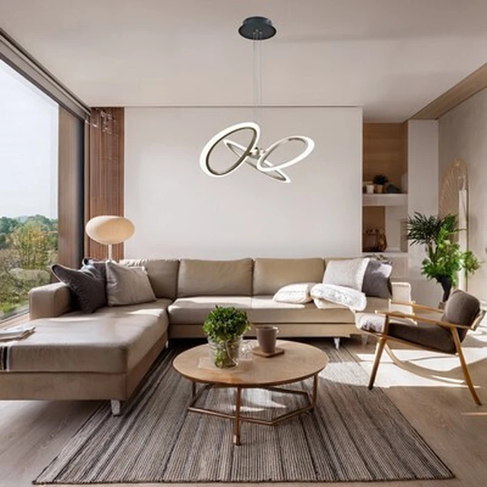 POWERTECH LED φωτιστικό οροφής HLL-0205 40W 4000K οπάλ χρυσό μαύρο