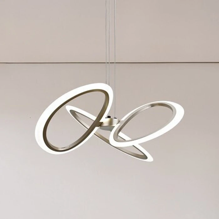 POWERTECH LED φωτιστικό οροφής HLL-0205 40W 4000K οπάλ χρυσό μαύρο