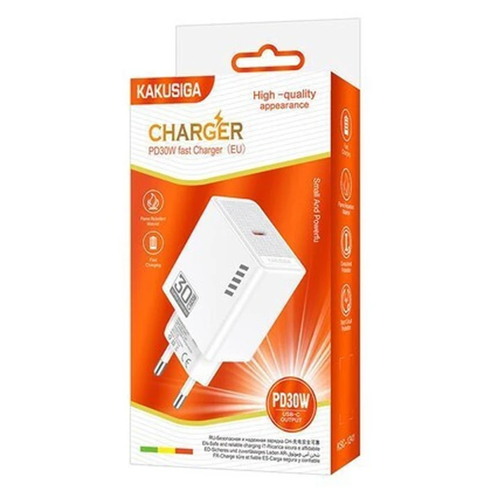 KAKUSIGA φορτιστής τοίχου KSC-1241 USB-C 30W λευκός