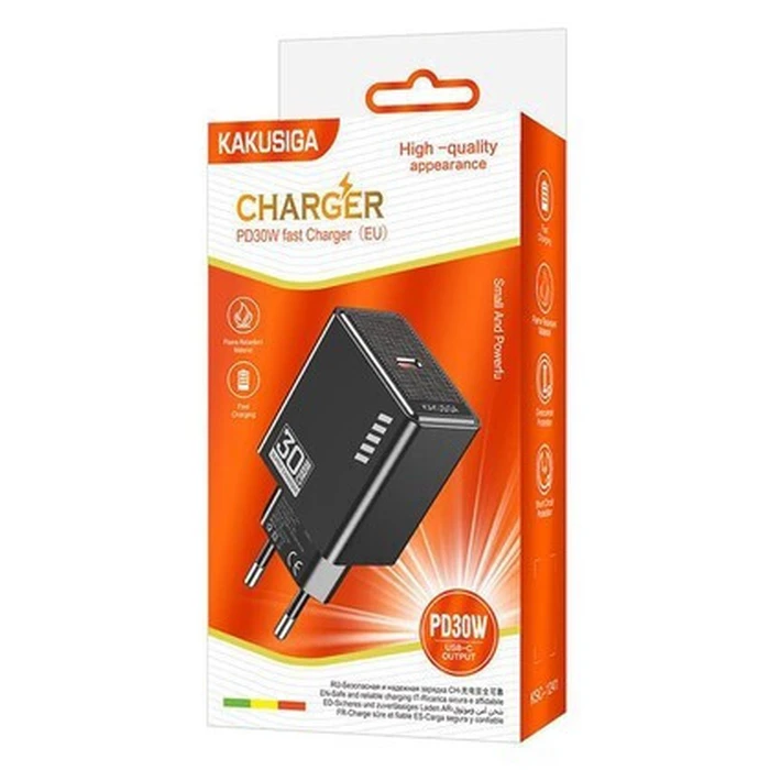 KAKUSIGA φορτιστής τοίχου USB C 30W μαύρος
