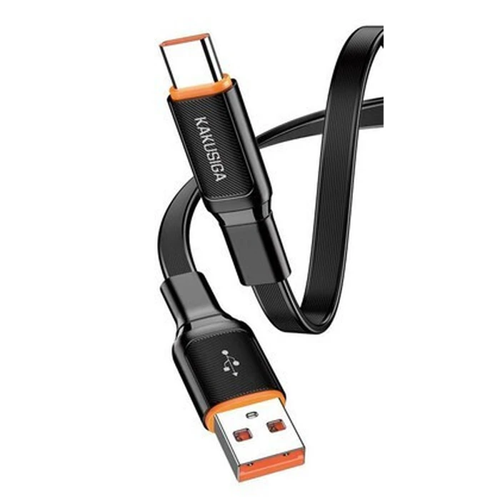 KAKUSIGA USB-C to USB Cable KSC-999 5A 480Mbps Flat 1m Black