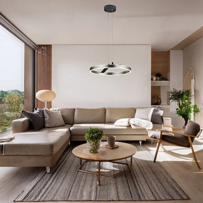 POWERTECH LED φωτιστικό οροφής HLL-0202 29W 4000K ασημί μαύρο