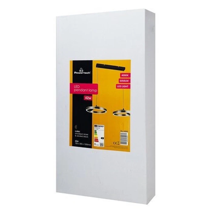 POWERTECH LED φωτιστικό οροφής HLL-0203 42W 4000K ασημί μαύρο