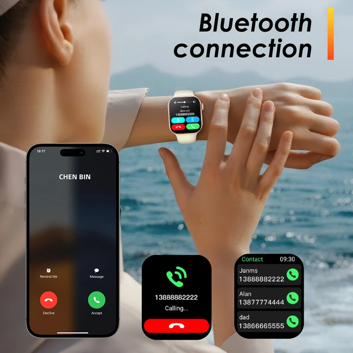 INTIME Smartwatch A10 Pro with 2 Straps Heart Rate AMOLED IP65 Black