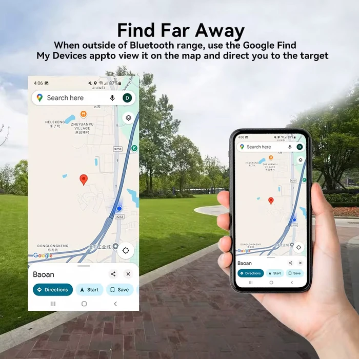 HAVEDEER smart tag ACCUTAG για Android συσκευές Bluetooth tracker λευκό