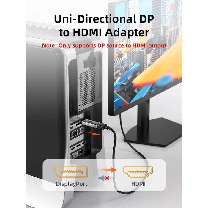 CABLETIME αντάπτορας DisplayPort σε HDMI 4K 60Hz γκρι