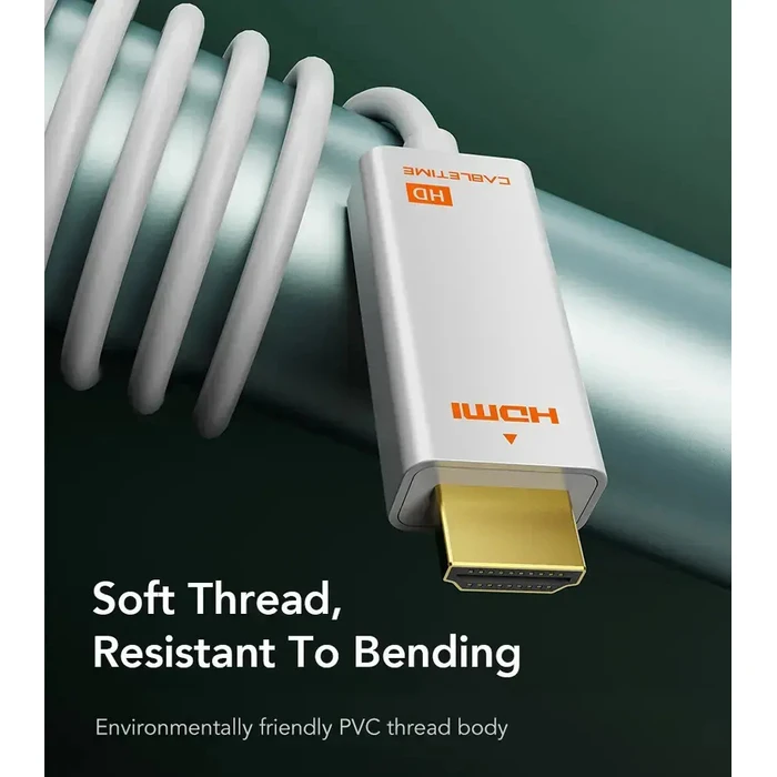 CABLETIME Mini DisplayPort to HDMI Cable 1m White