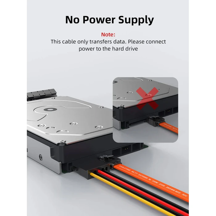 CABLETIME SATA III Cable 0.50m Orange