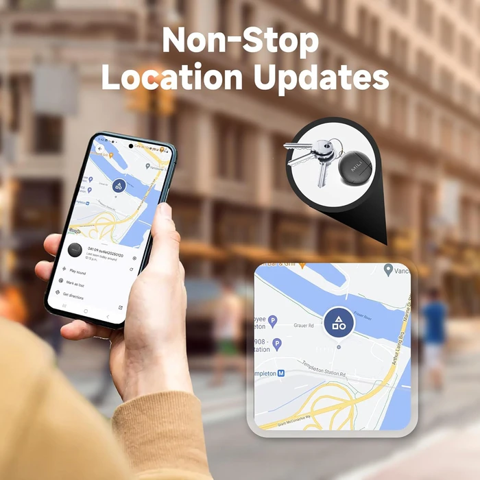 MILI smart tag LiTag Duo Bluetooth tracker μαύρο