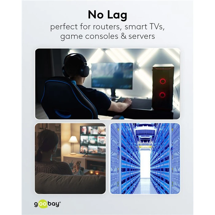 GOOBAY καλώδιο δικτύου 93211 CAT 6 S FTP copper 250MHz 0.25m μπλε