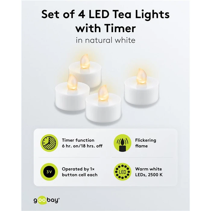 GOOBAY σετ LED φωτιστικά ρεσώ 77752 2500K IP20 4τμχ