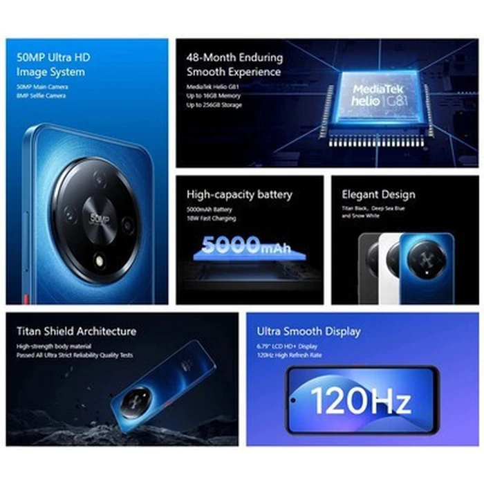 MEIZU Smartphone Mblu 22 Pro 6.79 8 256GB 5000mAh μαύρο