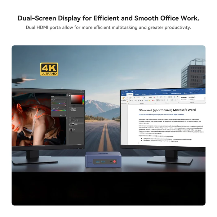 Beelink mini PC SER3 AMD 3200U 16GB 500GB M.2 Windows 11 Pro