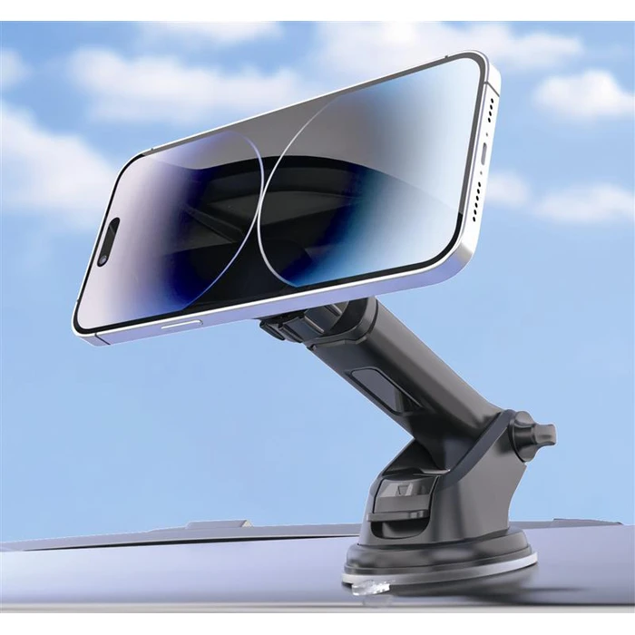 POWERTECH Βάση Smartphone Αυτοκινήτου PT-1550 Μαγνητική Μαύρη