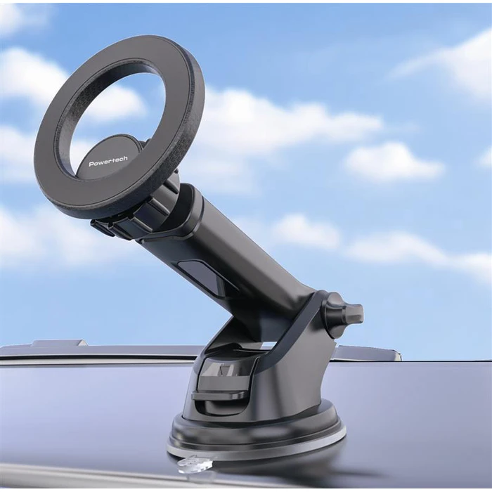 POWERTECH Βάση Smartphone Αυτοκινήτου PT-1550 Μαγνητική Μαύρη