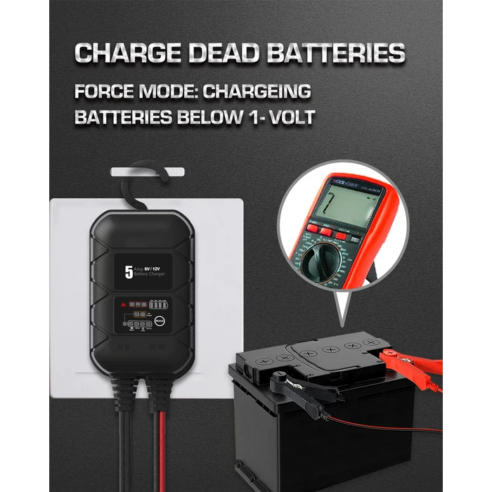 BYGD φορτιστής συντηρητής μπαταρίας αυτοκινήτου S5000 6V 2A 12V 5A