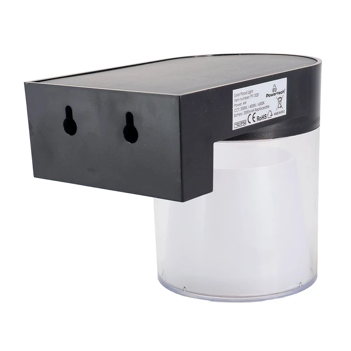 POWERTECH LED ηλιακό φωτιστικό PT-1520 με αισθητήρα κίνησης 4W 2000mAh μαύρο