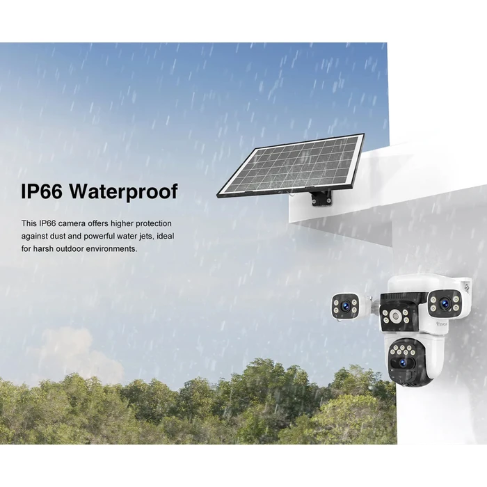 VSTARCAM Smart Solar Camera CB621SR Triple Lens 2MP WiFi SD PTZ IP66