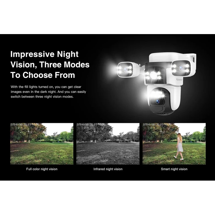 VSTARCAM Smart Solar Camera CB621SR Triple Lens 2MP WiFi SD PTZ IP66