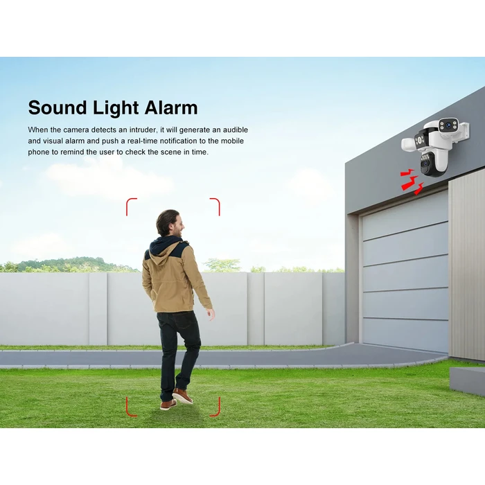 VSTARCAM Smart Solar Camera CB621SR Triple Lens 2MP WiFi SD PTZ IP66