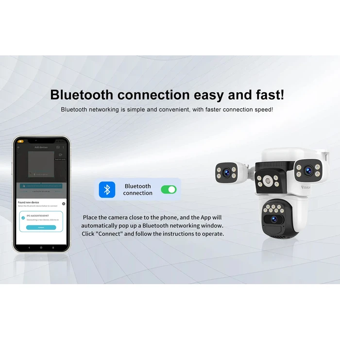 VSTARCAM Smart Solar Camera CB621SR Triple Lens 2MP WiFi SD PTZ IP66