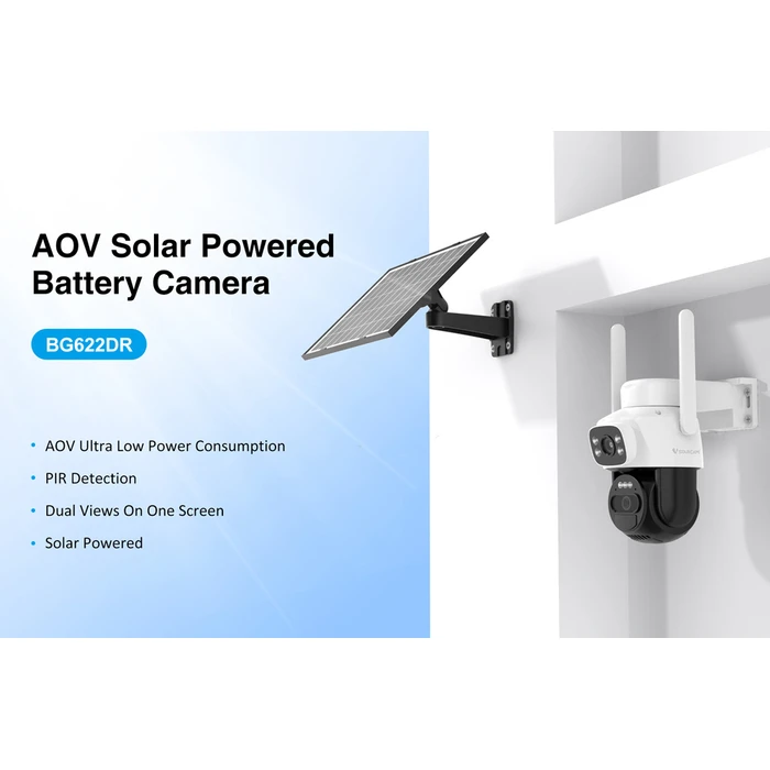 VSTARCAM Smart Solar Camera BG622DR Dual Lens 2MP 4G PTZ IP66