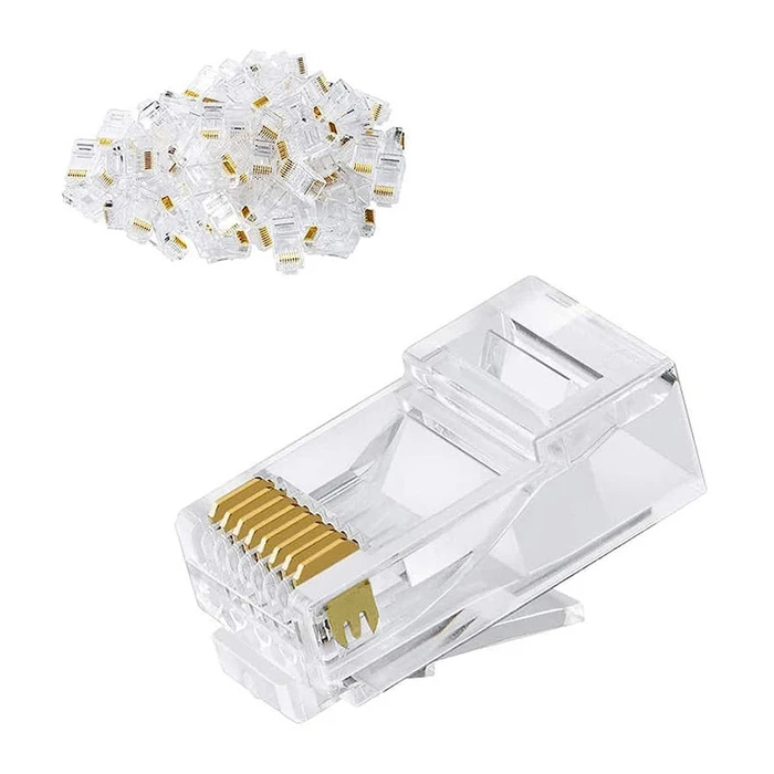 POWERTECH RJ45 Plug CAB-N447 Open Type Cat 6 6a UTP Transparent 50 pcs