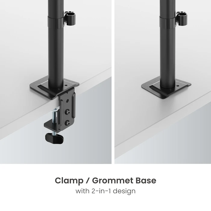 POWERTECH βάση γραφείου για 2x οθόνες PT-1552 17-32 ίντσες έως 10kg