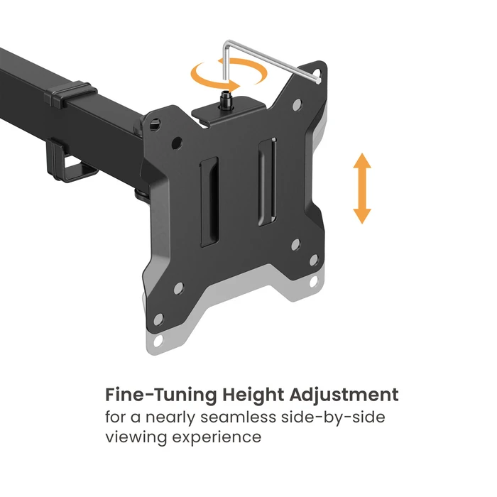 POWERTECH βάση γραφείου για 2x οθόνες PT-1552 17-32 ίντσες έως 10kg