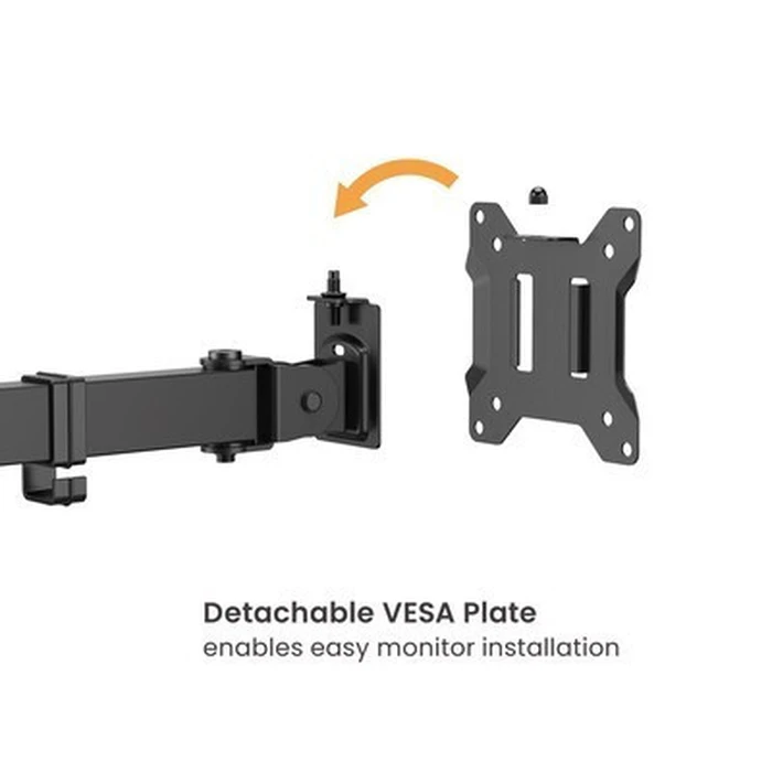 POWERTECH βάση γραφείου για 2x οθόνες PT-1552 17-32 ίντσες έως 10kg
