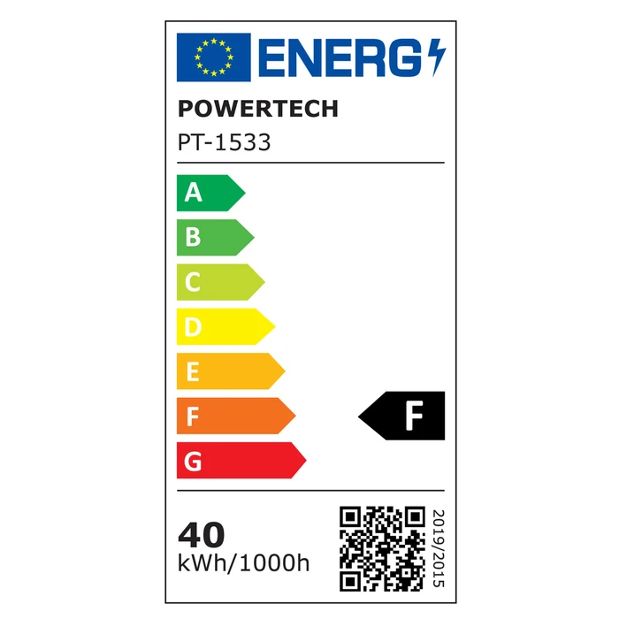POWERTECH LED panel ψευδοροφής 40W 59.5x59.5cm τετράγωνο 4000K 4000lm λευκό