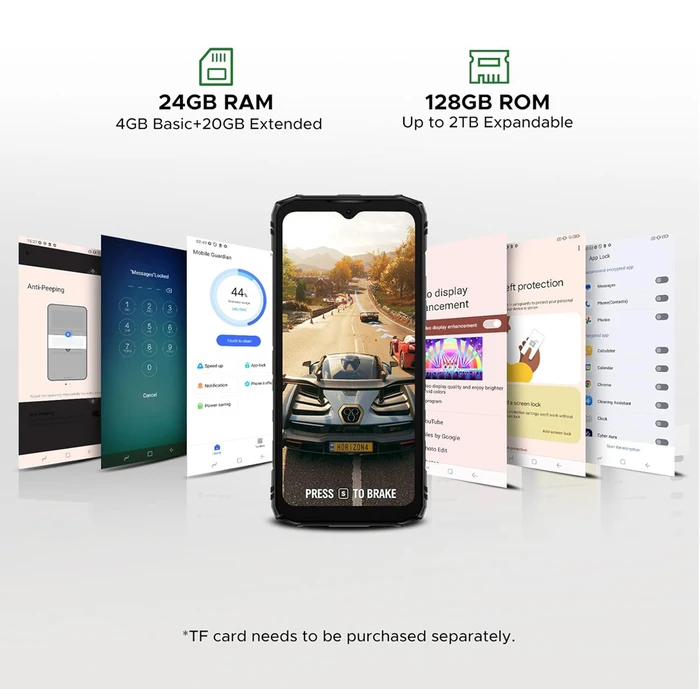 DOOGEE Smartphone Blade 10 Energy Μαύρο 6 56 4GB 128GB 6150mAh IP68 IP69K MIL STD 810H