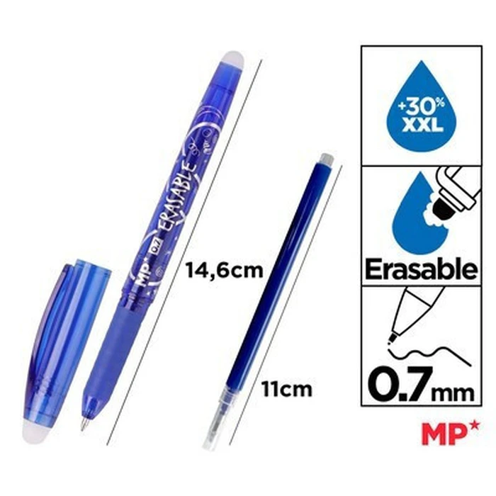 MP στυλό διαρκείας erasable μπλε 0.7mm PE217A