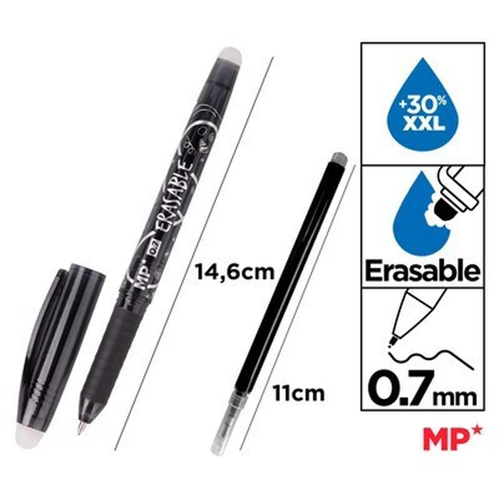 MP Στυλό διαρκείας erasable 0.7mm μαύρο