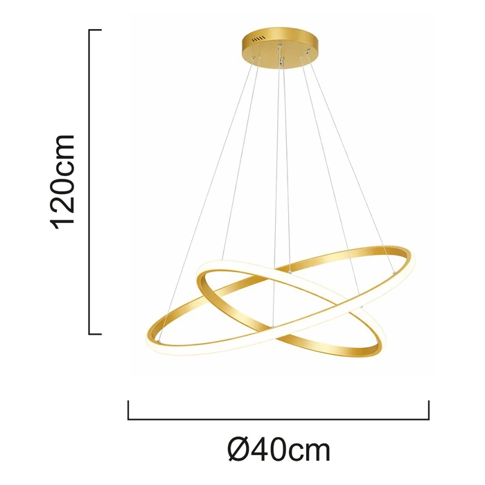 POWERTECH LED φωτιστικό οροφής PT-1526 25W 4000K Φ40x120cm χρυσό