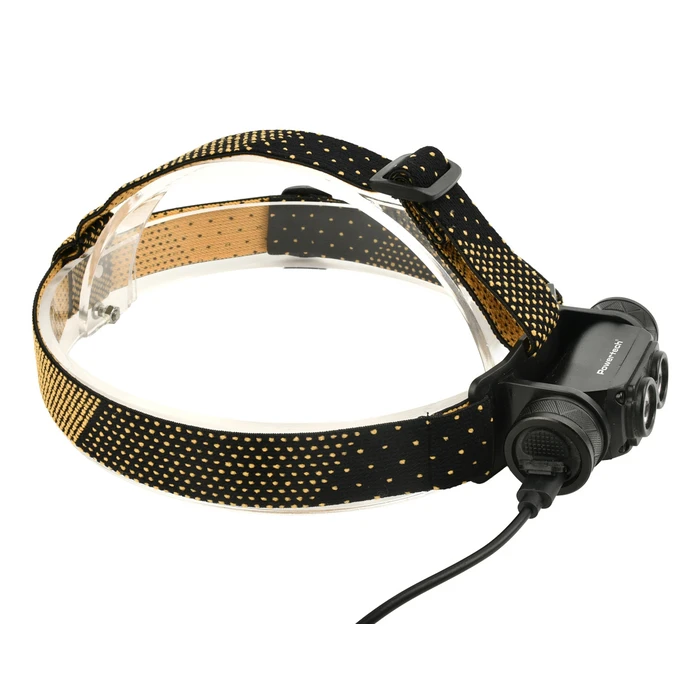 POWERTECH LED φακος κεφαλης PT 1549 επαναφορτιζομενος 1000lm IP44 μαυρος