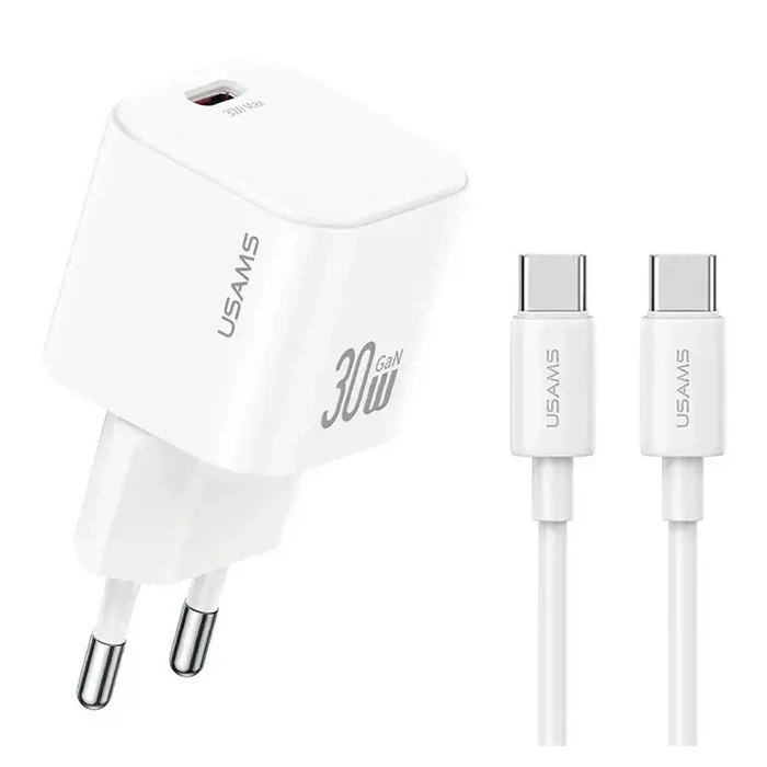 USAMS Wall Charger CC262 30W GaN White