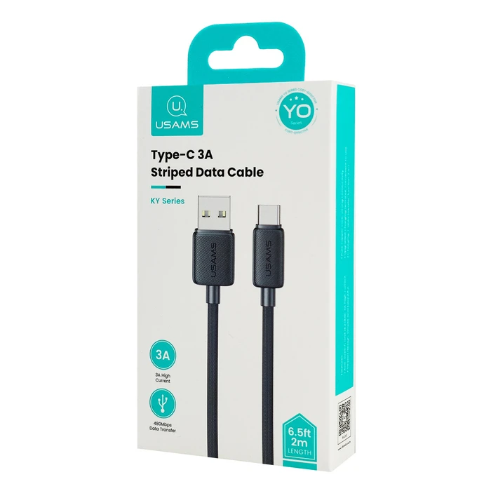 USAMS USB-C to USB Cable US-SJ693 3A 480Mbps 2m Black