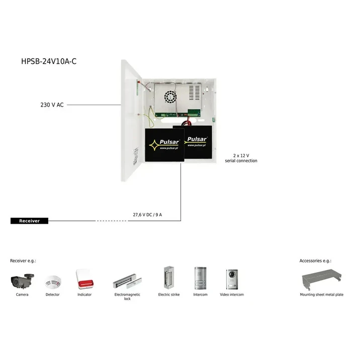 PULSAR Τροφοδοτικό HPSB 24V10A C 27 6V 10A