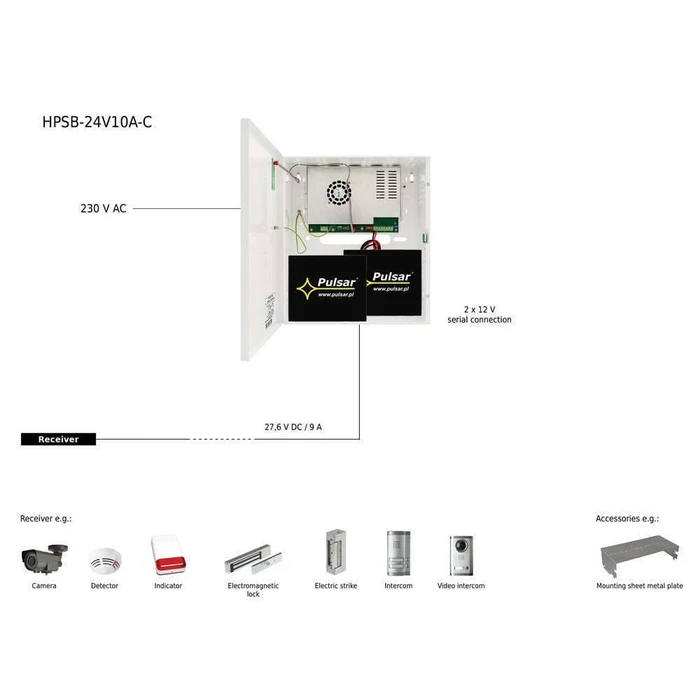 PULSAR Τροφοδοτικό HPSB 24V10A C 27 6V 10A