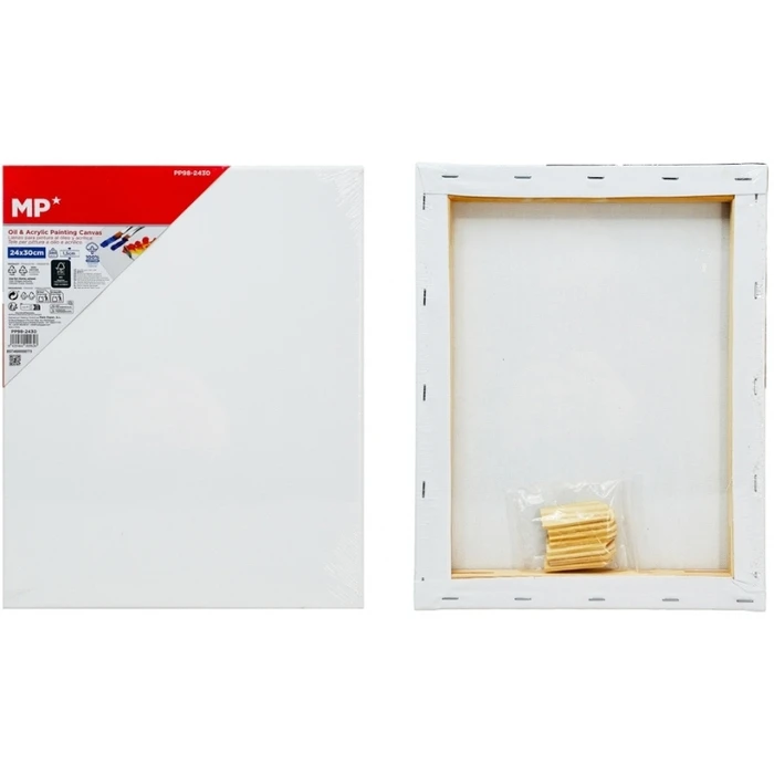 MP Καμβάς Τελάρο Ζωγραφικής PP98-2430 24 x 30 cm 280 gr m2 Λευκός