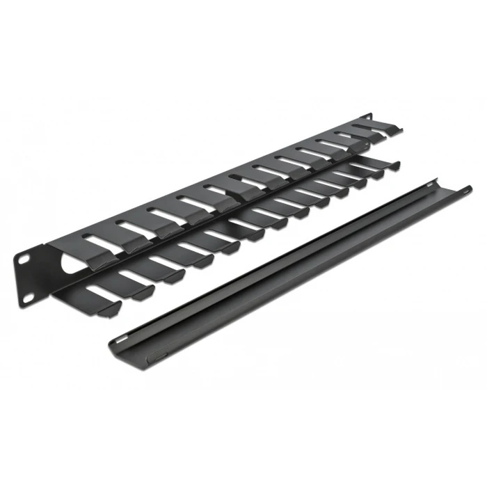 POWERTECH Cable Management για Rack 19 1U Μεταλλικό Μαύρο