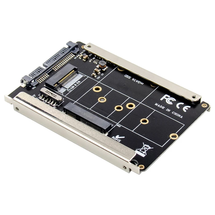 POWERTECH κάρτα μετατροπής 2.5 SATA σε M.2 B και mSATA SSD ST525