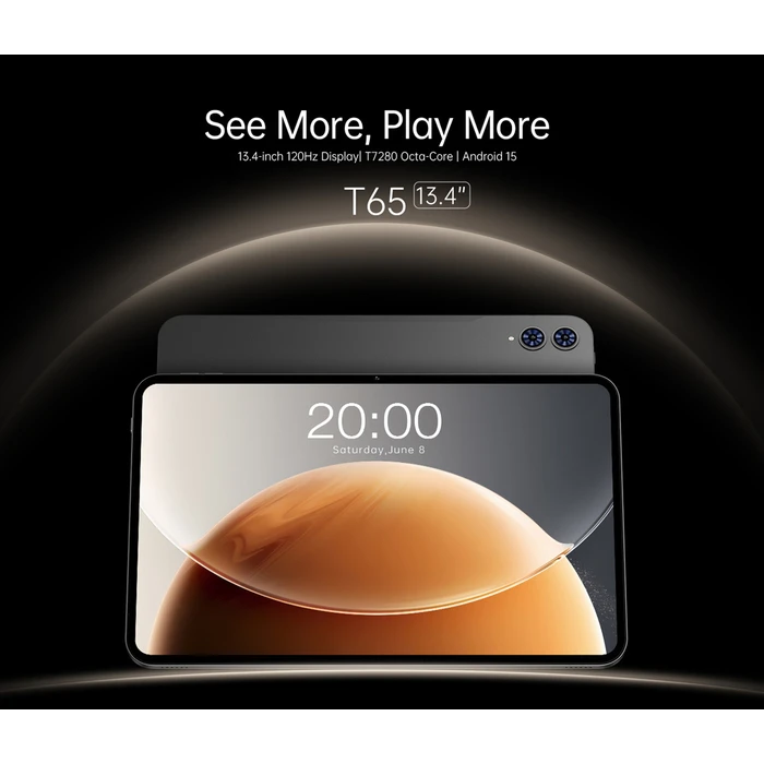 TECLAST tablet T65 με πληκτρολόγιο στυλό αφής και θήκη 13.4 6 128GB 4G Android 15 8000mAh γκρι