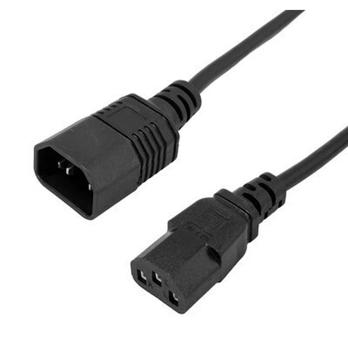 POWERTECH Power Extension Cable CAB-P053 3x 0.75mm2 Copper 1.5m Black