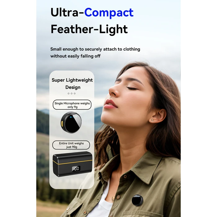 UPTECH Wireless Microphones UPW-M9MAX with Charging Case