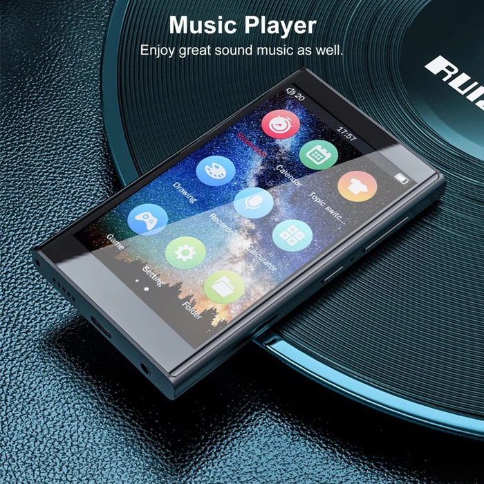 RUIZU MP3 player H10 με οθόνη αφής 3.8 16GB Bluetooth μαύρο